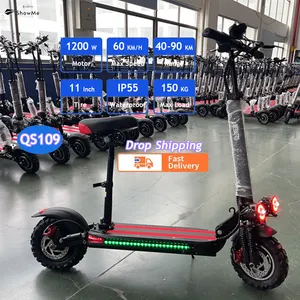 Drop Shipping 1200W 48V Scooter Hoge Snelheid 70 Km/h 11Inch Motorfiets Elektrische Scooter Volwassenen In Voorraad