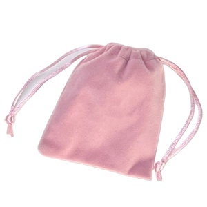 Pochette en velours 9x11cm avec cordon de serrage, sac de rangement pour bijoux, cadeaux et écouteurs, pour l'organisation et l'emballage - Product Image 1