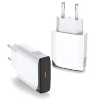 Chargeur mural ultra-fin à charge rapide USB Type-C PD 20W, prise EU, best-seller, pour iPhone Samsung S25 S24 S23