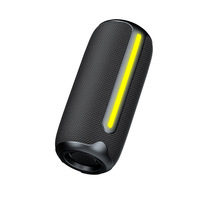 Nouveau haut-parleur sans fil - Haut-parleur portable étanche pour l'extérieur avec basses ultra-puissantes et système audio en tissu rond avec éclairage RGB
