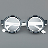 Montures rondes épaisses en acétate |   Lunettes de soleil vintage et audacieuses au design patchwork pour adultes - Pliables et unisexes