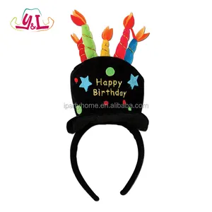 Mini Top Hat Headband in Polyester Happy Birthday Candles Decorative Party Headbopper