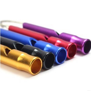 Outdoor Survival Whistle Aluminum Alloy Multi Color Keychain Durable EDC Gear For Running Sports - Product Image 4