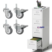 Armoire à dossiers verticale en métal anti-basculement, système de rangement robuste pour documents financiers en acier avec barres de verrouillage centralisées