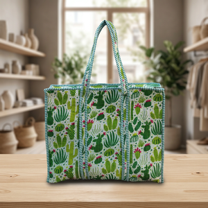 Sac fourre-tout vintage fait main, grande taille, couleur unie, en coton indien lavable, fermeture éclair, sac d'épicerie imprimé, idéal été-printemps - Product Image 4