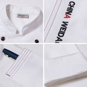 Chaqueta de Chef con Ribete Negro Completo, Uniformes Modernos para Restaurante, Ropa de Trabajo para Camareros y Camareras, Ropa de Seguridad, Chaquetas de Chef a la Moda - Product Image 3