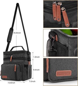 Free Sample Portable Lunch Bag Foldable Insulated Cooler Bag with Hand-carried and Shoulder-carried Ice Bag - Product Image 3