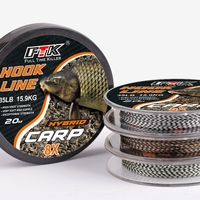 Ligne de pêche à la carpe tressée TUOLI en PE 8X, 20M, 15LB/25LB/35LB, pour montage de ligne de pêche à la carpe, vente en gros