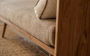 Lit réglable en bois massif artisanal avec tête de lit haute, design moderne, pliable, durable, écologique, meubles de chambre à coucher - Product Image 3