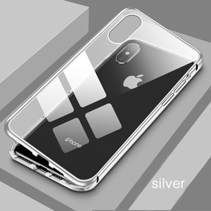 verre Double face pour <span class=keywords><strong>iphone</strong></span> 7 8plus XS Max <span class=keywords><strong>Xr</strong></span> X <span class=keywords><strong>Coque</strong></span> magnétique en métal 360 degrés <span class=keywords><strong>Coque</strong></span> complète pour <span class=keywords><strong>iphone</strong></span> 6 - Product Image 3