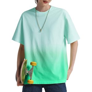 Camiseta Oversize Degradada para Mujer Keepsowing, 100% Algodón, Transpirable, Corte Holgado, Estilo Urbano, Informal, Manga Corta - Product Image 1