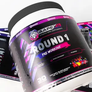 Tùy chỉnh cao cấp nhãn 3D véc ni lá tại chỗ UV in nổi Whey protein dinh dưỡng chai bổ sung bao bì Nhãn dán nhãn - Product Image 6