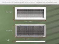 Grille de sortie d'air en ABS pour CVC, cache de ventilation en plastique pour alimentation en air au plafond