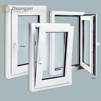 Ventanas y Puertas de PVC UPVC de Alta Calidad y Bajo Precio, Ventana Corredera Moderna con Acabado Manual y Aislamiento Acústico para Lavandería