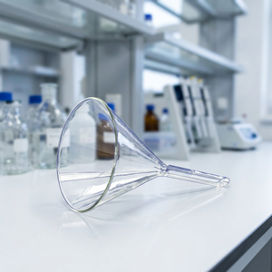 Entonnoir de transfert en verre borosilicate à longue tige de 50 mm MAYALAB pour laboratoire et usage chimique - Product Image 1