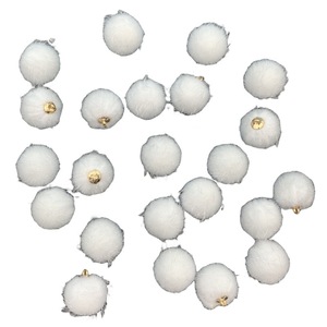 Pompones de Visón Sintético Blanco de 16 mm, Adorno para Coche, Accesorio DIY, Origen Yiwu - Product Image 5