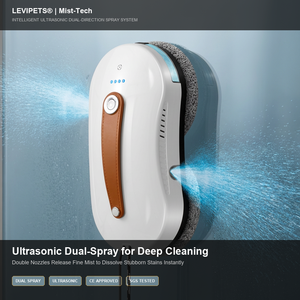 <span class=keywords><strong>Robot</strong></span> <span class=keywords><strong>de</strong></span> nettoyage <span class=keywords><strong>de</strong></span> vitres intelligent Tuya avec application à distance, Wi-Fi, aspiration par microfibres, double pulvérisation, planification intelligente, tampons <span class=keywords><strong>de</strong></span> nettoyage puissants, 3 modes - Product Image 1
