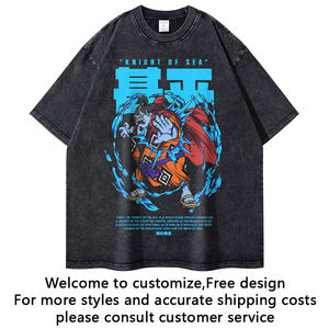T-shirt stampata in stile Hip Hop retrò con stampa <span class=keywords><strong>Anime</strong></span> traspirante da uomo di moda promozionale di migliore qualità - Product Image 4