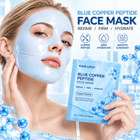 Masque Visage au Peptide de Cuivre Bleu GHK-Cu Marque Privée OEM ODM Anti-Âge Collagène Hydratant Raffermissant Soin de la Peau Usine