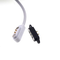 Cable Adaptador de Carga para Placa de Circuito Impreso Recta, Conector de Resorte de 2 Pines, Cable Magnético USB Tipo A Macho con Pines Pogo