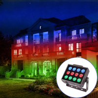 Proyector LED para Exteriores, de Largo Alcance, Decorativo para Paredes, RGB, Arcoíris, Iluminación para Fachadas de Edificios