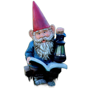 Giardino Biker Gnome Figurine con Moto del Cambio In Pelle e Tatuaggi - Product Image 2
