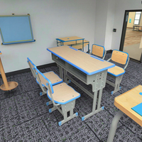 Meubles pour écoles primaires, secondaires et supérieures, table réglable en métal à double siège, table de classe à deux places, bureau et chaise en bois pour étudiants