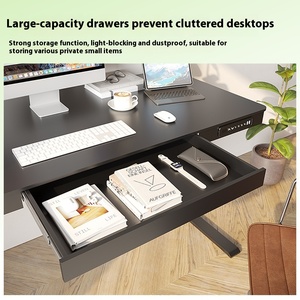 Bàn làm việc văn phòng có thể điều chỉnh độ cao bằng điện dành cho căn hộ nhỏ Bàn đứng có ngăn kéo Điều chỉnh dễ dàng - Product Image 3