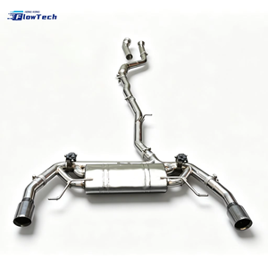 ท่อไอเสีย FlowTech T304 สแตนเลสสตีลแบบมืออาชีพ Valvetronic Catback ขัดเงาแบบ Mirror Polished สำหรับ X3 G01/X4 G02 M40i 3.0T - Product Image 2