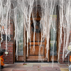 DAMAI Halloween Black Gauze Ghost Festival Decoration Rags Thin Mesh Spinning Haunted House Bar Ghost for Diwali Celebration - Product Image 1