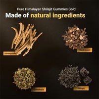 Gummies de Shilajit Pur de l'Himalaya OEM avec Ashwagandha et Acide Fulvique – Complément pour Adultes et Femmes Enceintes – 60 Pièces Sans Sucre Ajouté