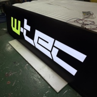Enseigne publicitaire lumineuse en acrylique 3D personnalisée, boîte à lumière publicitaire, panneau publicitaire mural, enseigne de magasin, enseigne extérieure