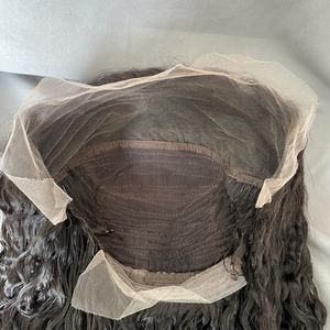 Perruques brésiliennes bouclées en cheveux humains vierges, avec dentelle frontale transparente, cheveux de bébé, densité 180%, longues, boucles profondes - Product Image 6