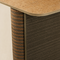Table d'appoint en liège grattable pour chats, surface à gratter en sisal, structure en bois, 410 x 310 x 520 mm