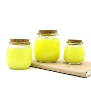 Pot en verre rond à large ouverture pour gelée, yaourt et pouding, avec couvercle en liège, personnalisable, 100ml, 200ml, 300ml - Product Image 5