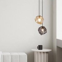 Lampadario Moderno a Cubetti di Ghiaccio, Lussuoso Lampadario Artistico Multi-Luce per Scale, Hall di Hotel e Ville, Comodino