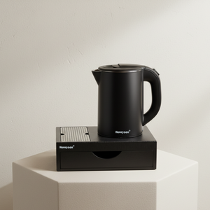 Honeyson <span class=keywords><strong>0.8L</strong></span> khách sạn Điện Ấm đun nước với kiểm soát nhiệt độ khay đặt cho phòng sử dụng - Product Image 1