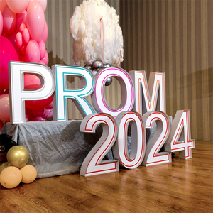 户外可编程霓虹灯大字母金属RGB发光二极管数字灯婚礼装饰带遥控器 - Product Image 6