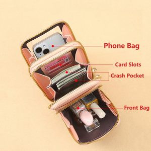 Borsa a <span class=keywords><strong>Tracolla</strong></span> Piccola in Pelle PU per Donne, Porta Cellulare con Schermo Touch, Pochette <span class=keywords><strong>Portafoglio</strong></span> con Cinturino - Product Image 2