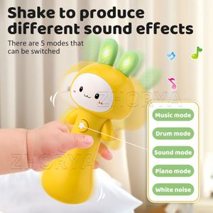 Juguete Musical de Silicona Zhorya, Juguete de Agarrar con Forma de Conejo para Bebés, Juguete Educativo Temprano para Niños - Product Image 3