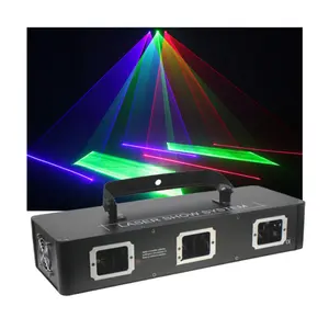 Lampu disko lampu dj 3 MATA/terowongan/lubang 3d efek rgb penuh warna laser animasi