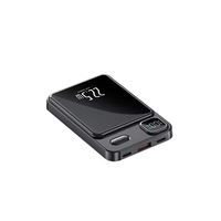 Batterie externe magnétique ultra-fine 5000/10000 mAh avec support pour Apple, chargeur de téléphone portable 10000 mAh pour iPhone 17 Pro Max 15