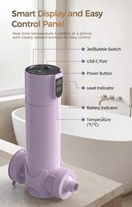 Jet de Bain pour Spa, Jet de Bain Portable Rechargeable Sans Fil pour <span class=keywords><strong>Baignoire</strong></span> avec Verrouillage par Aspiration, Mode Bulles - Product Image 6