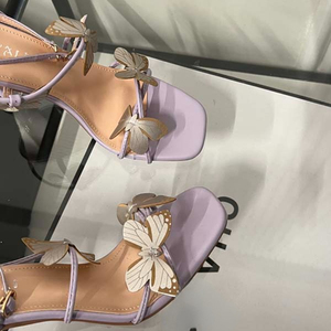New Arrival Sandales Chaussures Dames Summer Sandals <b>Open</b> Toe Ankle Lace <b>up</b> Strap Heels for Women - Product Image 3