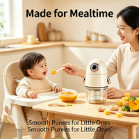 Schattig design mini elektrische knoflookhakker met snoer, voedselverwerker, plastic bakje, babyvoedselmaker, huishoudelijke hak- en mengmachine