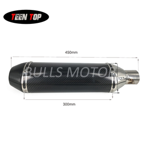 carbono completa universal <span class=keywords><strong>moto</strong></span> silenciador de escape 450mm para 400 ~ 1200CC de deporte bicicleta streetbike de escape - Product Image 3