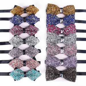 Vente en gros Hommes Shinny Crystal Rhinestone Noeud papillon Pas cher Accessoires de fête de mariage et <span class=keywords><strong>cravats</strong></span> - Product Image 3