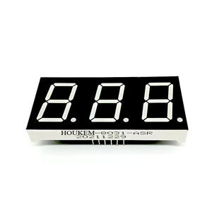 3 Chiffres 0.8 Pouces 7 Segments Led Affichage Super Rouge Numérique Tube Houkem-8031-A/BSR - Product Image 2