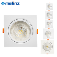 MELINZ meilleure vente, antireflet intégré Smd RoHS vers le bas lumière ronde carré 3 5 7 9 12 W lampe Spot Led
