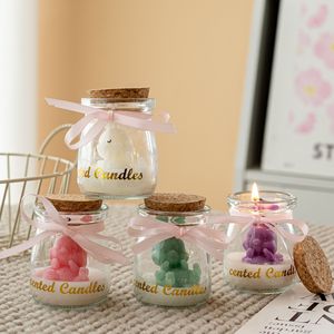 Bougie parfumée artisanale en forme de tasse, en cire de soja mélangée, dans un bocal en verre, unique, très photogénique, parfaite pour l'aromathérapie - Product Image 3